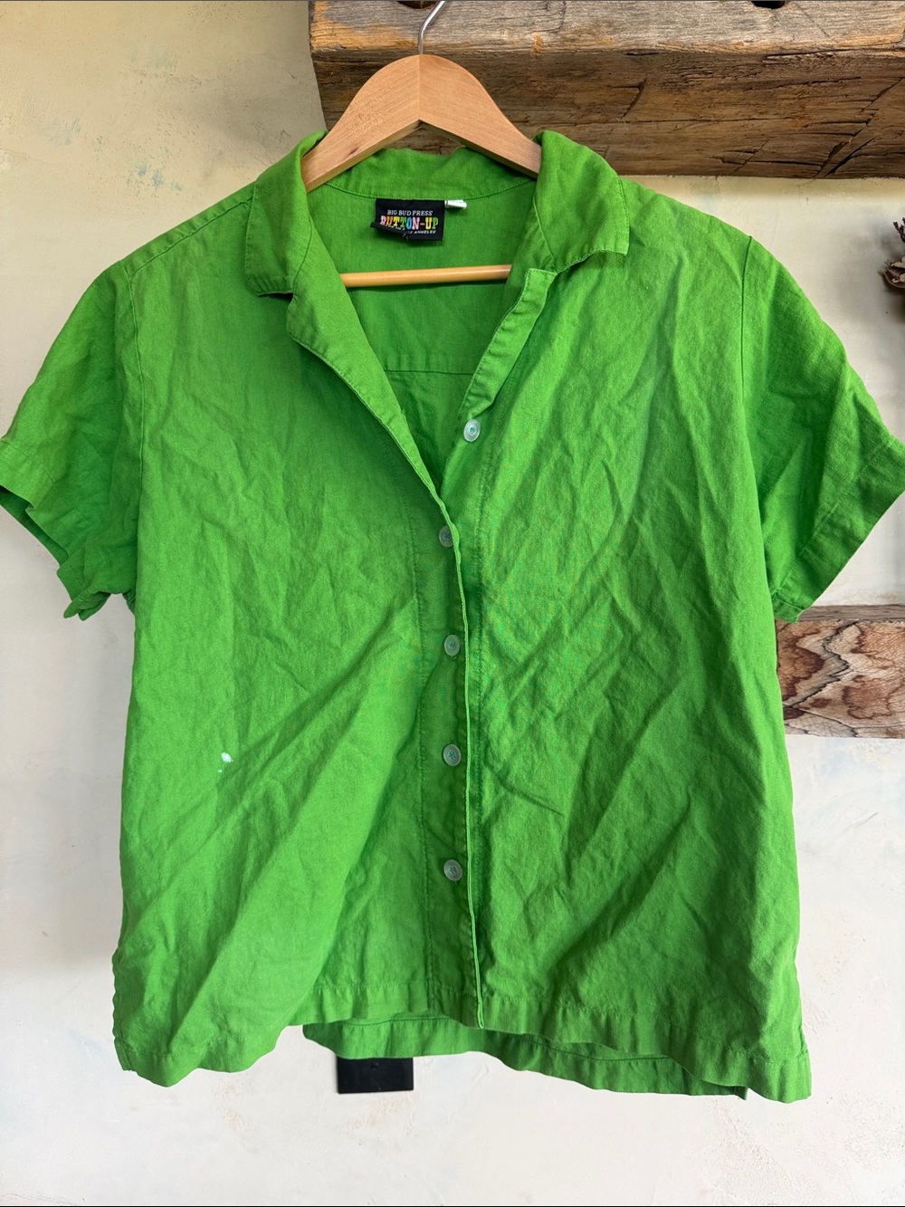 Big Bud Press Pantry Button Up in Kelly Green